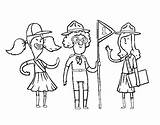 Girl Scouts Coloring Coloringcrew sketch template
