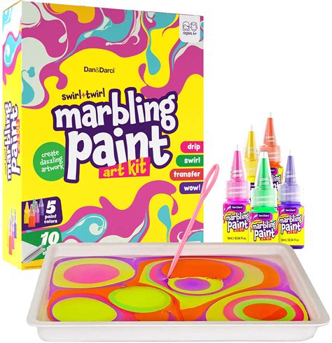 buy marbling paint art kit  kids arts  crafts  girls boys