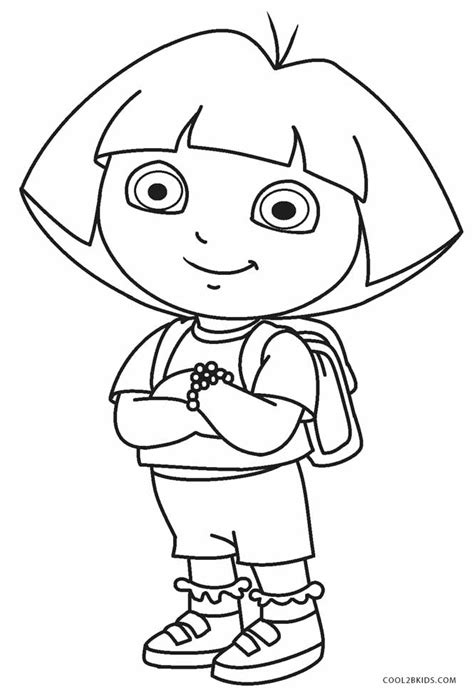 printable dora coloring pages  kids