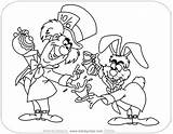 Mad Hatter Coloring March Pages Hare Wonderland Alice Disneyclips Characters Hearts Queen Funstuff sketch template