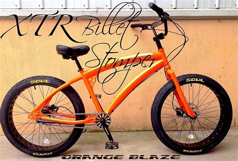 buy fat tire beach cruiser bike xtr alum soul stomper orange blaze