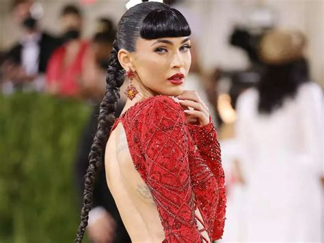 Megan Fox Stole The Show At The Met Gala In A Red Gown With Crisscross