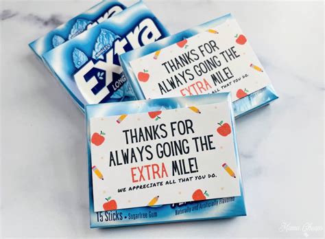 printable extra gum appreciation gift