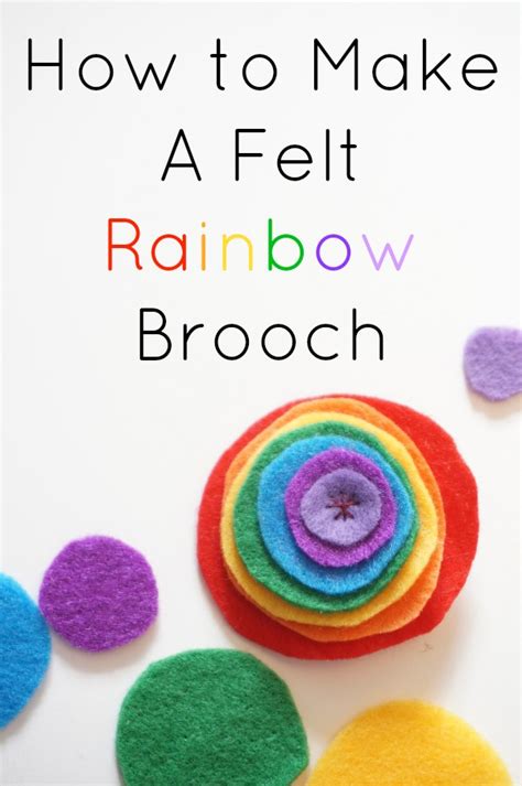 felt rainbow brooch