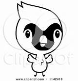 Cardinal Baby Coloring Chick Cute Cartoon Clipart Thoman Cory Outlined Vector 2021 sketch template
