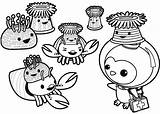 Octonauts Coloring Pages Anemone Print Color Printable Octopod Kids Sheets Dashi Hat Party Getcolorings Coloringfolder sketch template