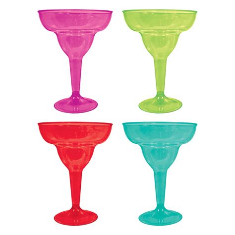 Unbranded Margarita Glasses Fiesta Colors