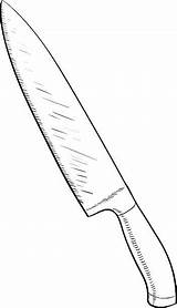 Knife Chef Drawing Sketch Kitchen Paintingvalley Getdrawings sketch template
