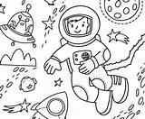 Weltraum Kosmonaut sketch template