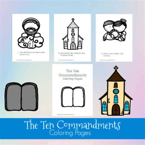 ten commandments coloring pages simple living mama