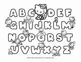 Kitty Hello Coloring Abc Pages Alphabet Printables Letter Color Tulamama Hellokitty sketch template