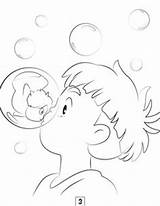Ghibli Colorir Desenhos Ponyo Florais Estudio Lineart Kiki Páginas Esboços Adesivos Desenhando Coloração Adulta Ilustrações Visitar Sketchite Malen Beltran sketch template