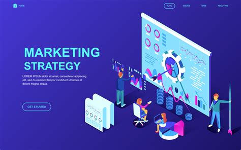 marketing strategy web banner  vector art  vecteezy