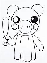 Roblox Piggy Coloring Pages Printable Kids sketch template