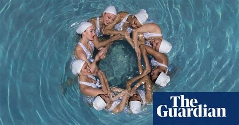 water dance a drone s eye view of synchronised swimming art and