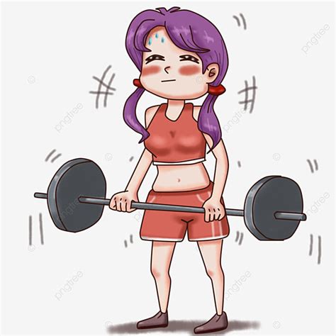 Anime Thick Coat Girl Lifting Weight Lifting Girl
