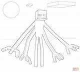 Coloring Enderman Minecraft Pages Mutant Printable Muntant Main sketch template