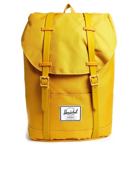 lyst herschel supply  retreat backpack  yellow  men