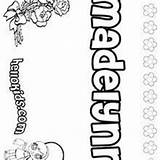 Coloring Madelynn Pages Madeline Madilyn Hellokids Name sketch template