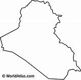 Iraq Outline Map Blank Maps Country Coloring Asia Print Small Atlas Worldatlas sketch template