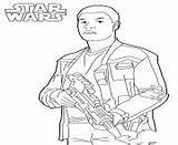 Wars Star Pages Coloring Finn Print sketch template