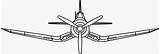 Corsair F4u Airplane Sagoma Aereo sketch template