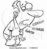 Coughing Smoking Clipart Man Wheezing Cartoon Quitting Gasping Royalty Cough Drawing Quit Toonaday Vector Person Ron Leishman Illustrations Illustration Rf sketch template