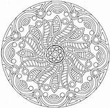 Coloring Pages Complex Mandala Printable Getcolorings Print Color sketch template
