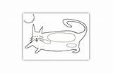 Coloring Cat Fat Spotted Happy Pages Cats sketch template