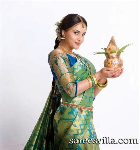 Kanchipuram Silk Saree With Full Sleeves Blouse Designs