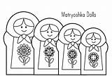Nesting Matryoshka Templates sketch template