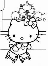 Kitty Hello Coloring Sheets Pages Blogthis Email Twitter Skating sketch template