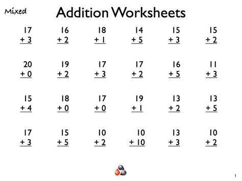 addition worksheets  grade  activity shelter