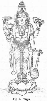 Hindu Mysore Vishnu Visnu Outline Murugan Tracing Deities Lord Kerala Mural Nadu Mandir Pooja Madurai Peintures Traditionnelles sketch template