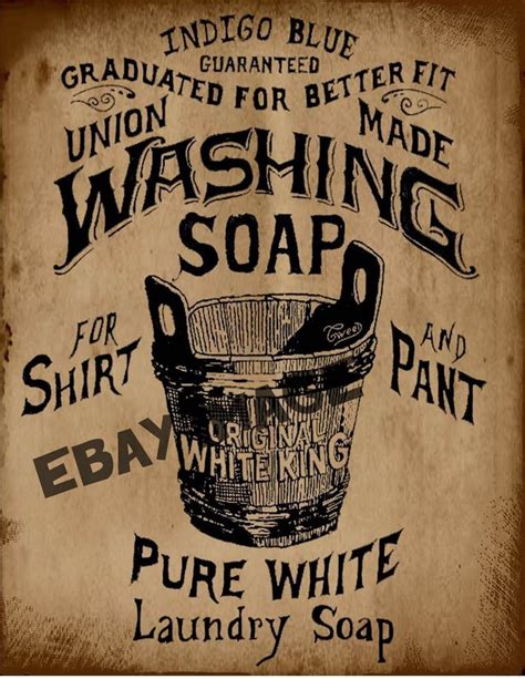 primitive union washing soap advertising print pt  ebay vintage laundry vintage
