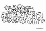 Pony Family Coloring Play Pages sketch template