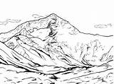 Everest Mount Coloring Pages Mt Template Designlooter 2550 1kb sketch template