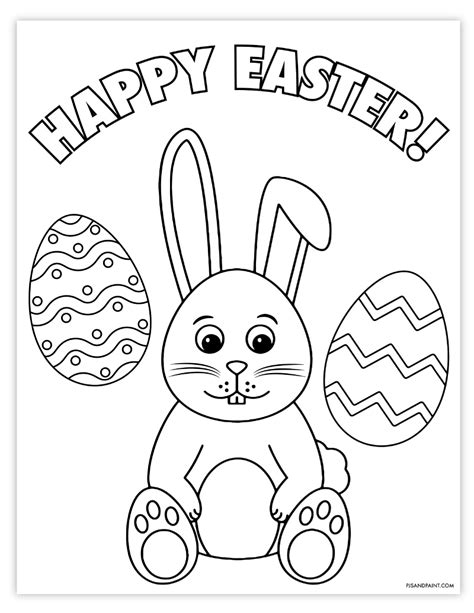 printable easter coloring page pjs  paint