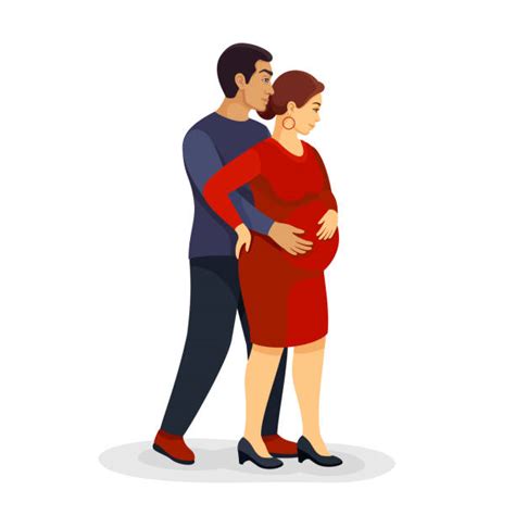 drawing of the pregnant man belly illustrations royalty free vector