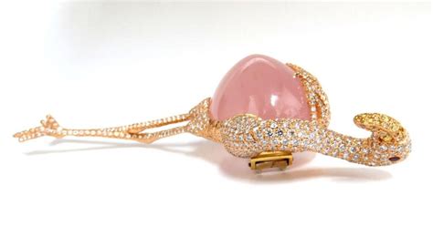 gia 178 carat natural rose quartz artisan sexy flamingo