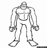 Bigfoot Coloring Pages Outline Clipart Online Color Cryptids Sasquatch Drawing Printable Easy Kids Finding Thecolor Monster Drawings Colouring Gif Designlooter sketch template