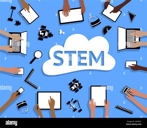 stem science technology engineering maths device tablets cloud robots