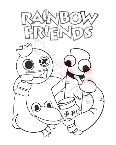 rainbow friends coloring pages printable