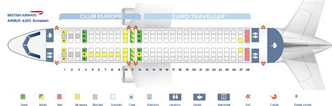 seat map airbus   british airways  seats  plane