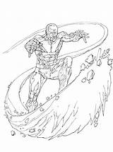 Iceman Ghiaccio Firestar Superhero Avengers Atkins Sotd Robertatkins Lineart Printablefreecoloring sketch template