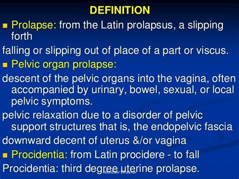 Genital Prolapse