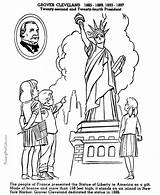 Cleveland Grover Coloring Pages Facts President Patriotic Presidents Printing Help Liberty Statue History Go Printables Usa Print sketch template