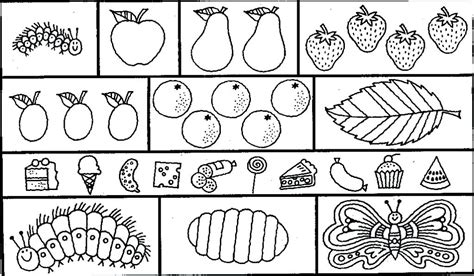 hungry caterpillar coloring pages printables  getdrawings