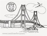 Mackinac Ponte Coloring Bridges Puentes Ruby Sketch Tudodesenhos sketch template