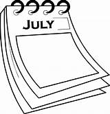 Coloring Calendar Paper July 4th Wecoloringpage sketch template
